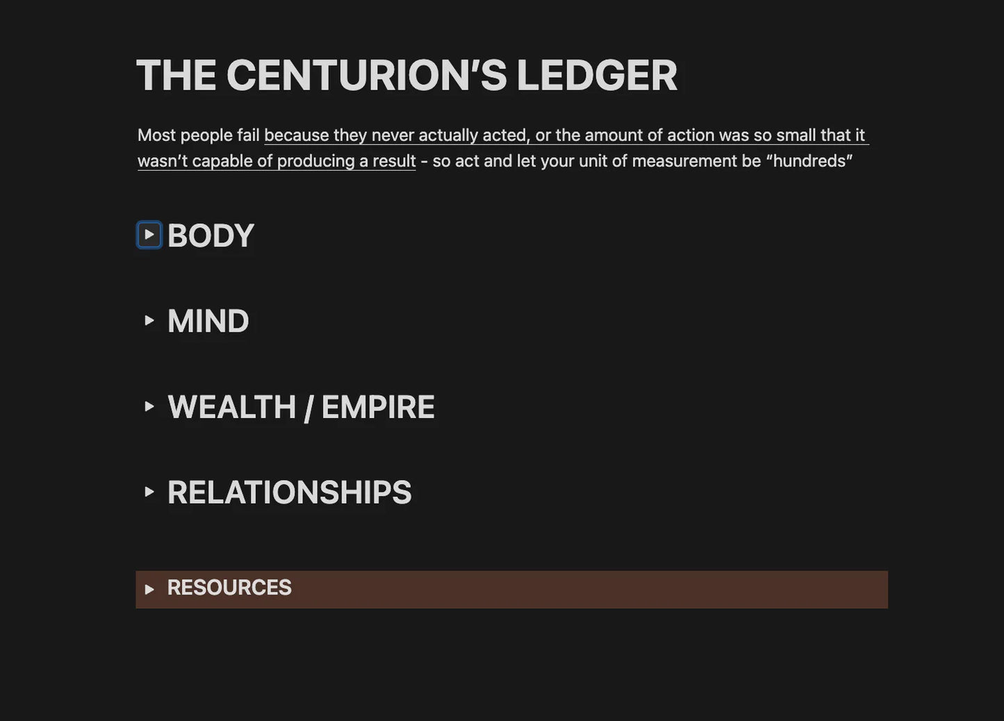 100x - The Centurion's Ledger