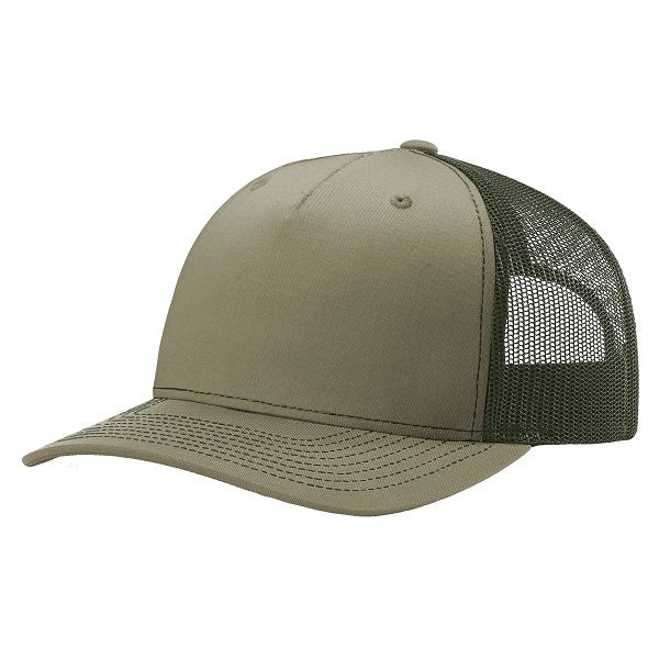 ASC Trucker in Pale Khaki + Loden Green