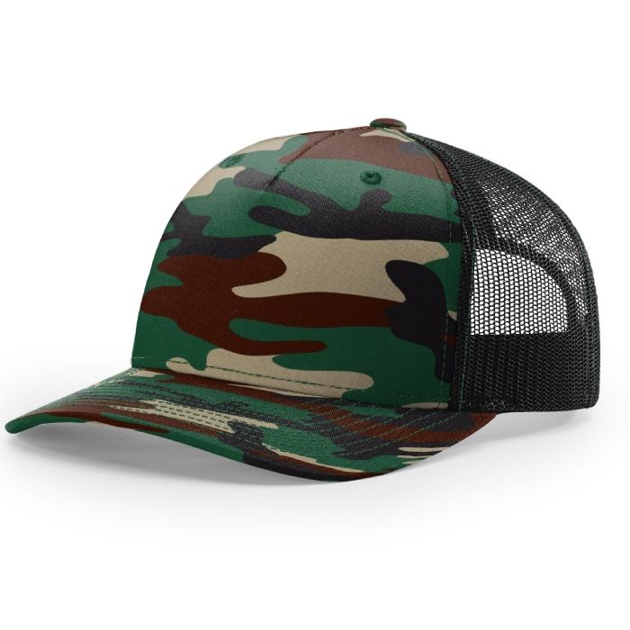 ASC Trucker in Green Camo + Black