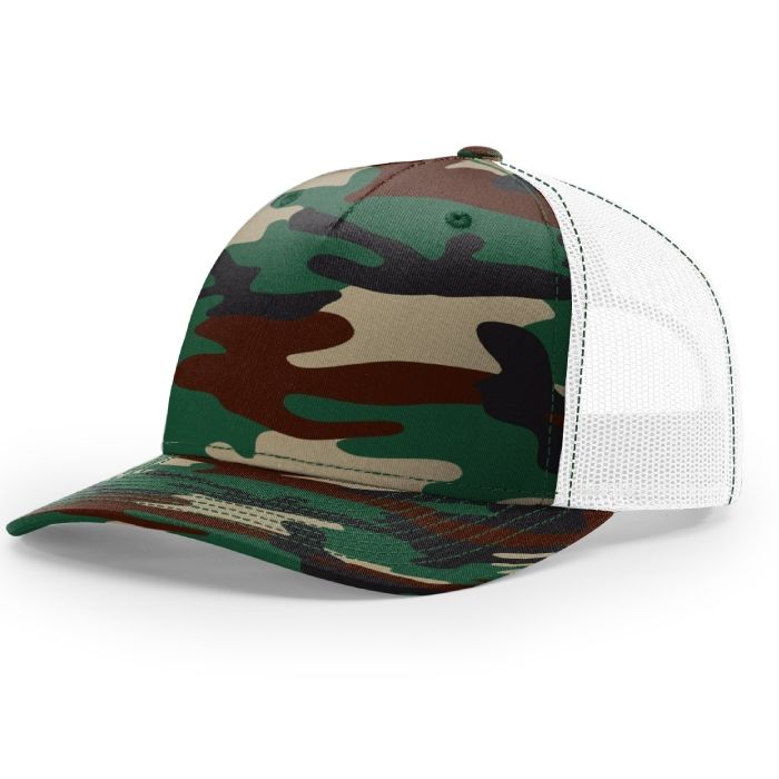 ASC Trucker in Green Camo + White