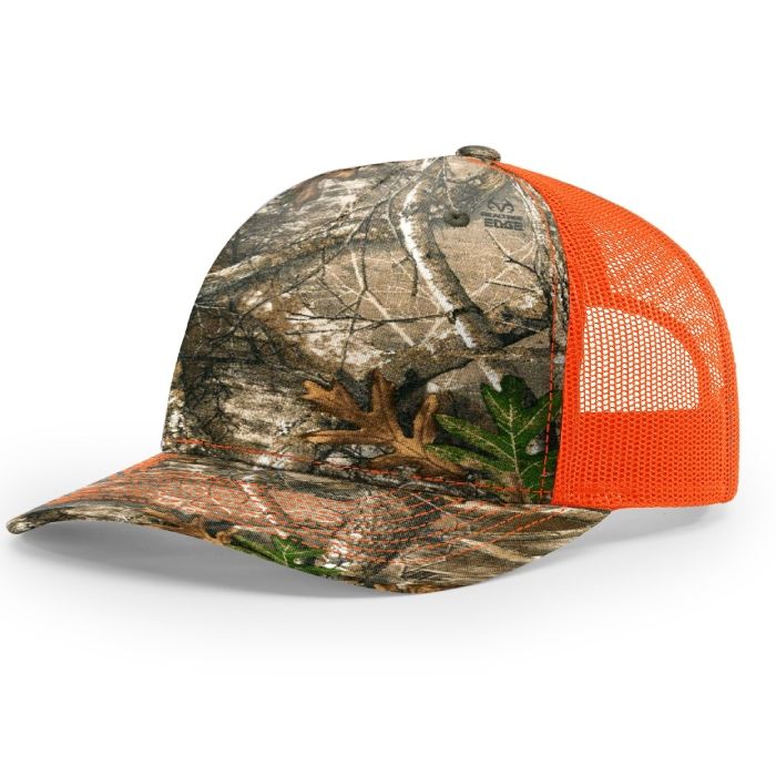 ASC Trucker in Treeline + Neon Orange
